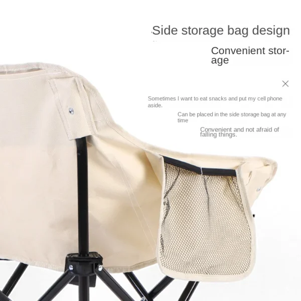 Cross-border Outdoor Moon Chair Folding Portable Camping Fishing Backrest