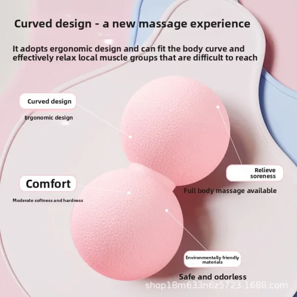 Peanut Fascia Ball Massage Tool for Foot Neck Back and Waist-Yoga Fitness Muscle