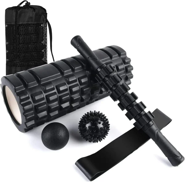 Eco Friendly Foam Roller Massage Stick&Ball Resistance Band for Yoga Exercise