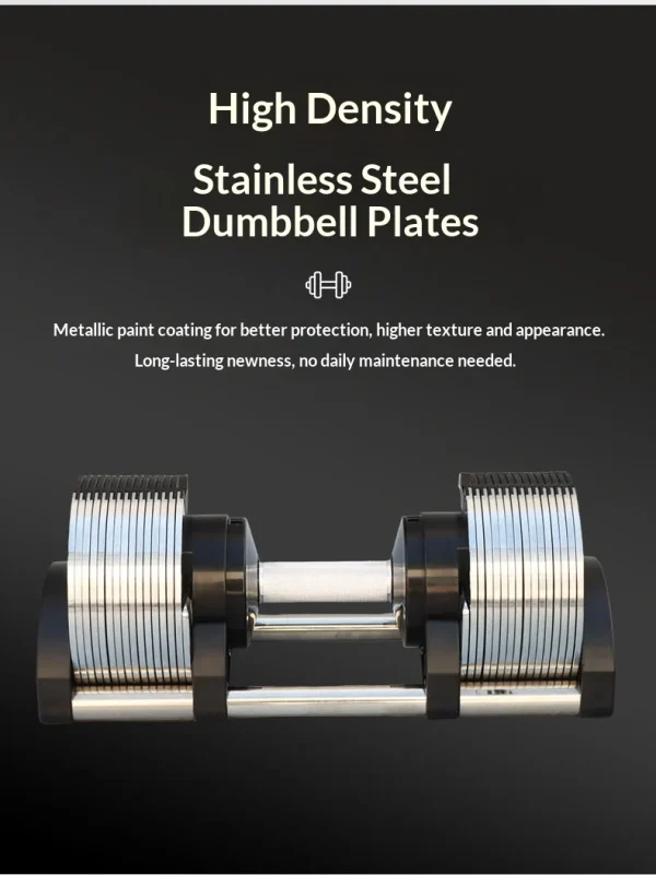 Steel Variable Weight Dumbbell 1kg Incremental Adjustable Unisex Home Fitness