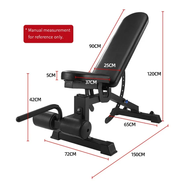 Foldable Weight Lifting Adjustable Heavy Duty Exercise Bench for Commercial