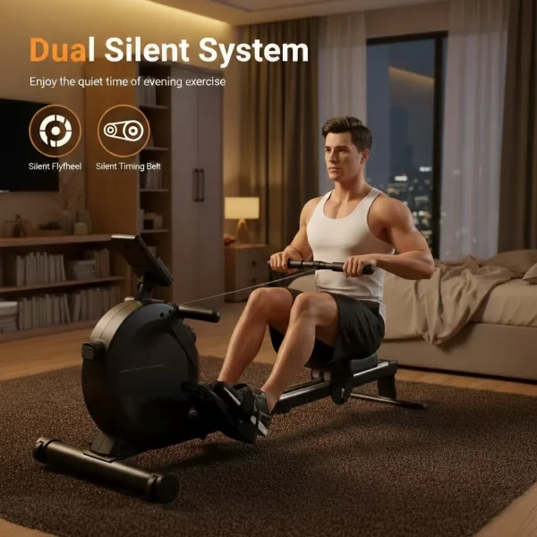 Professional Rowing Machine Gym Equipment 16-level Manual Magnetic Resistance