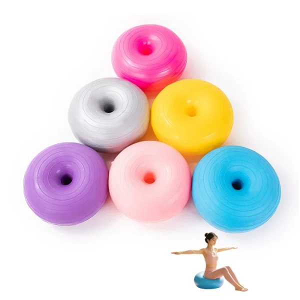 Pilates Donut Yoga Ball Thick Anti Burst Apple Ball Sports Fitness Postnatal