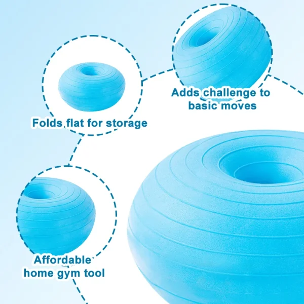 Pilates Donut Yoga Ball Thick Anti Burst Apple Ball Sports Fitness Postnatal